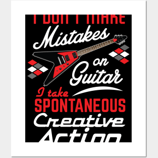 Vintage Rock-n-Roll Guitar - Spontaneous Action Posters and Art